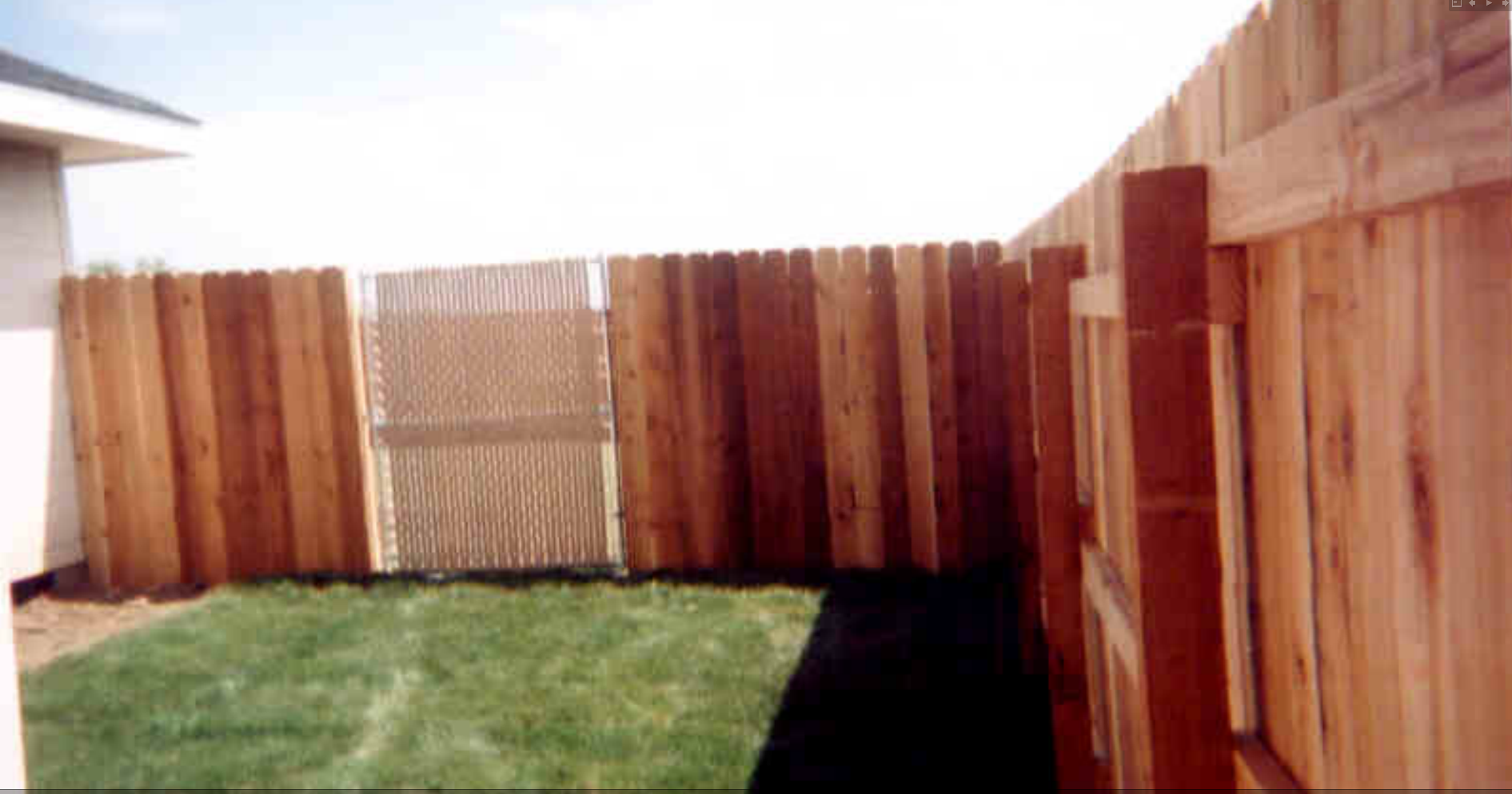 Classic wood residential fence